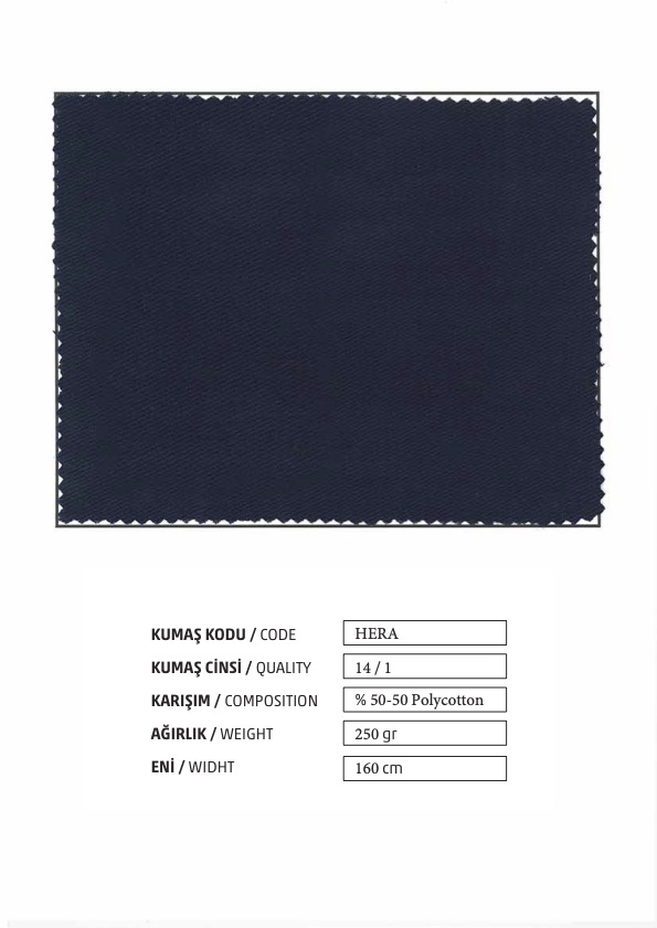 Hera - 250 Gsm - %50-50 Pamuk Polyester